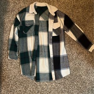 Long flannel heavy jacket